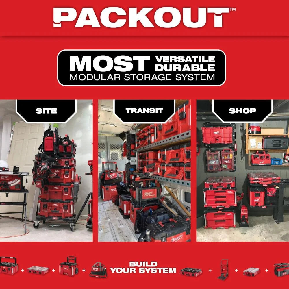 PACKOUT 11-Compartment Impact Resistant Portable Small Parts Organizer | 48-22-8430 - Cable Connection & Supply