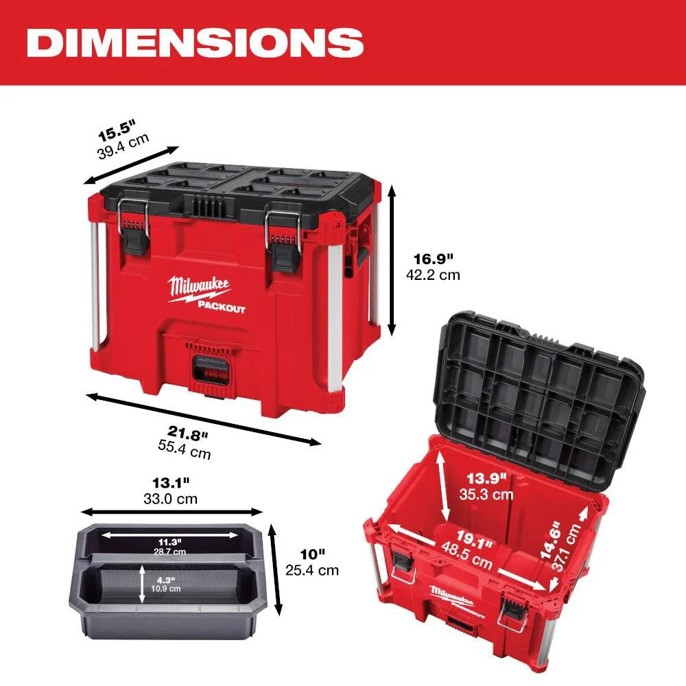 PACKOUT 22 in. Modular XL Tool Box | 48-22-8429 - Cable Connection & Supply