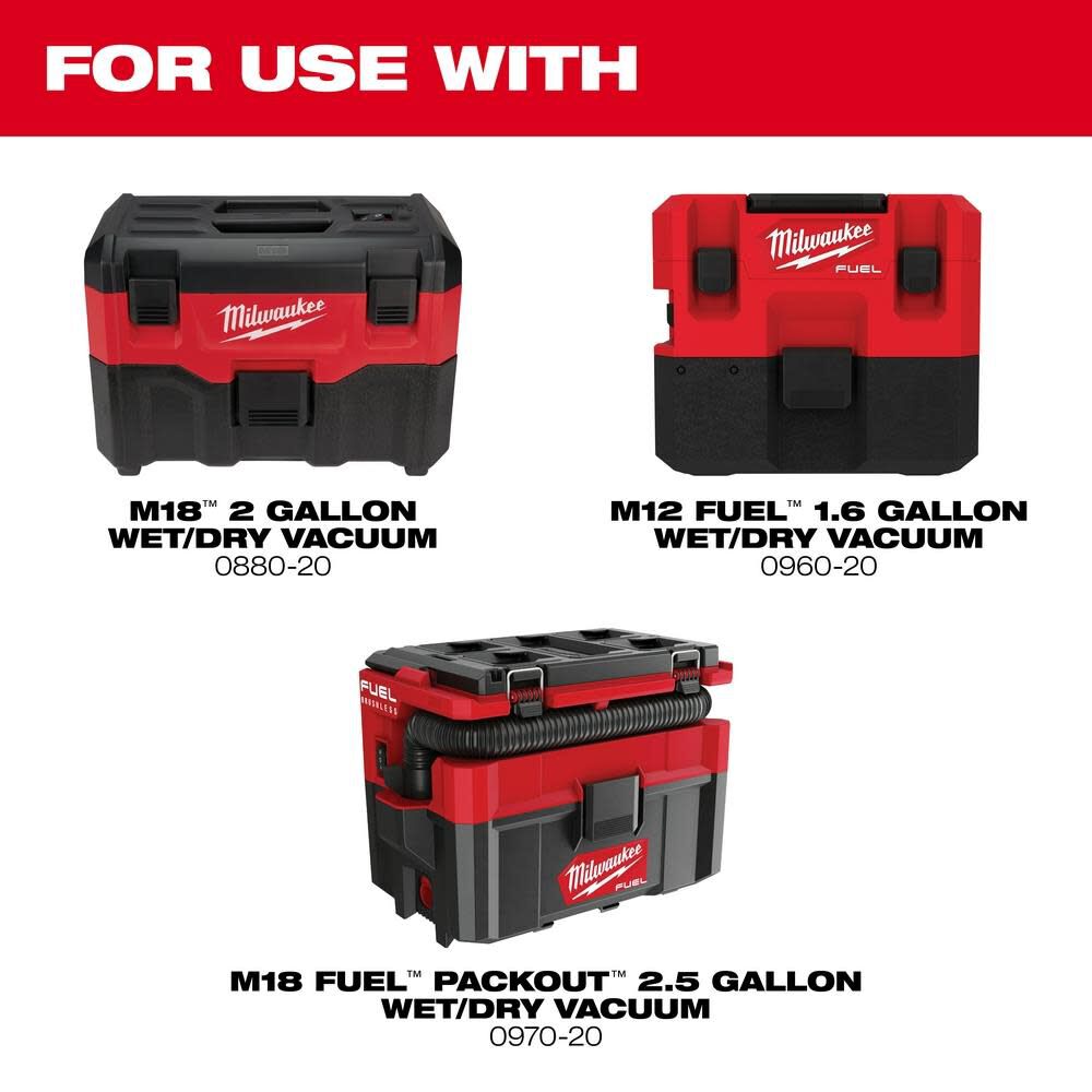 Milwaukee M18/M12 HEPA Wet/Dry Vacuum Filter | 49-90-1900