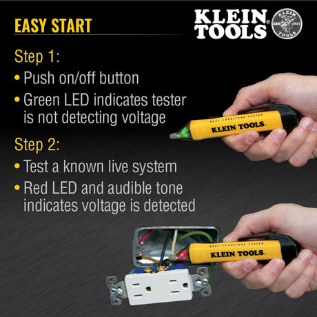 Non-Contact Voltage Tester Pen, 50 to 1000V AC | NCVT1P - Cable Connection & Supply