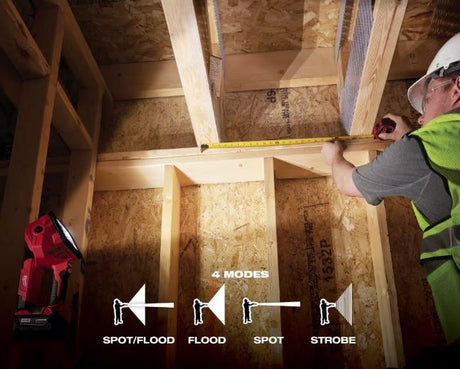 M18 18-Volt 1250 Lumens Lithium-Ion Cordless Search Light (Tool-Only) | 235420 - Cable Connection & Supply 