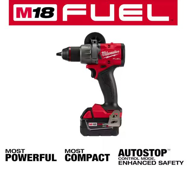 M18 FUEL 18V Lithium-Ion Brushless Cordless 1/2 in. Hammer Drill Driver Kit | 290422 - Cable Connection & Supply 