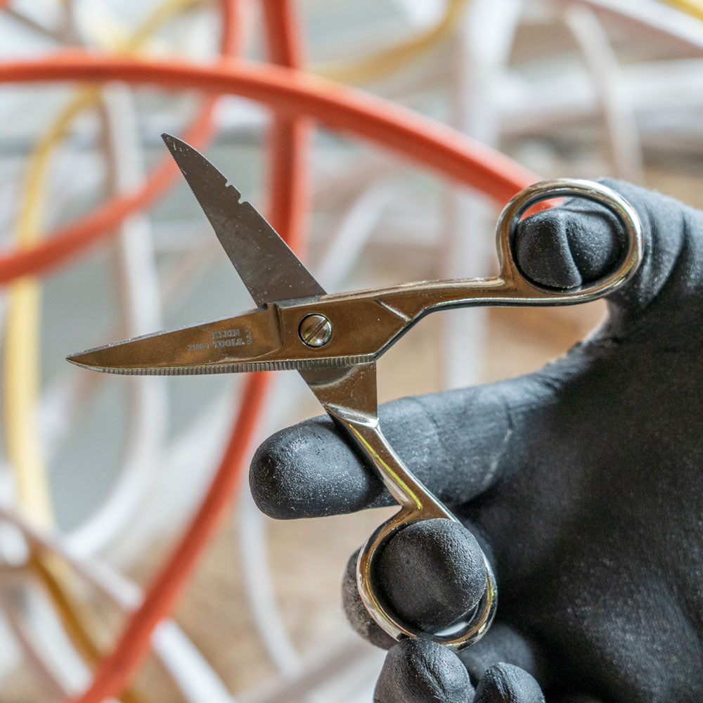 Electrician's Scissors, Nickel Plated | 2100-7 - Cable Connection & Supply 