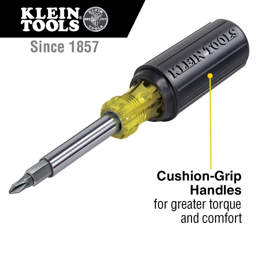 Multi-Bit Screwdriver / Nut Driver, 11-in-1, Ph, Sl, Sq, TORX® Bits | 32500 - Cable Connection & Supply 