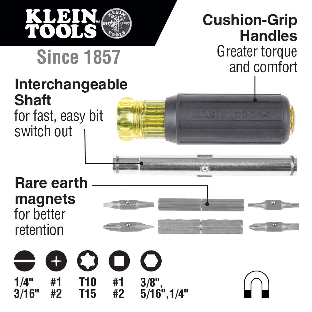 11-in-1 Magnetic Screwdriver / Nut Driver | 32500MAG - Cable Connection & Supply 