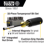 Magnetic Screwdriver with 32 Tamperproof Bits | 32510 - Cable Connection & Supply 