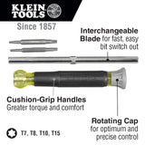 Multi-Bit Electronics Screwdriver, 4-in-1, TORX® Bits | 32585 - Cable Connection & Supply 