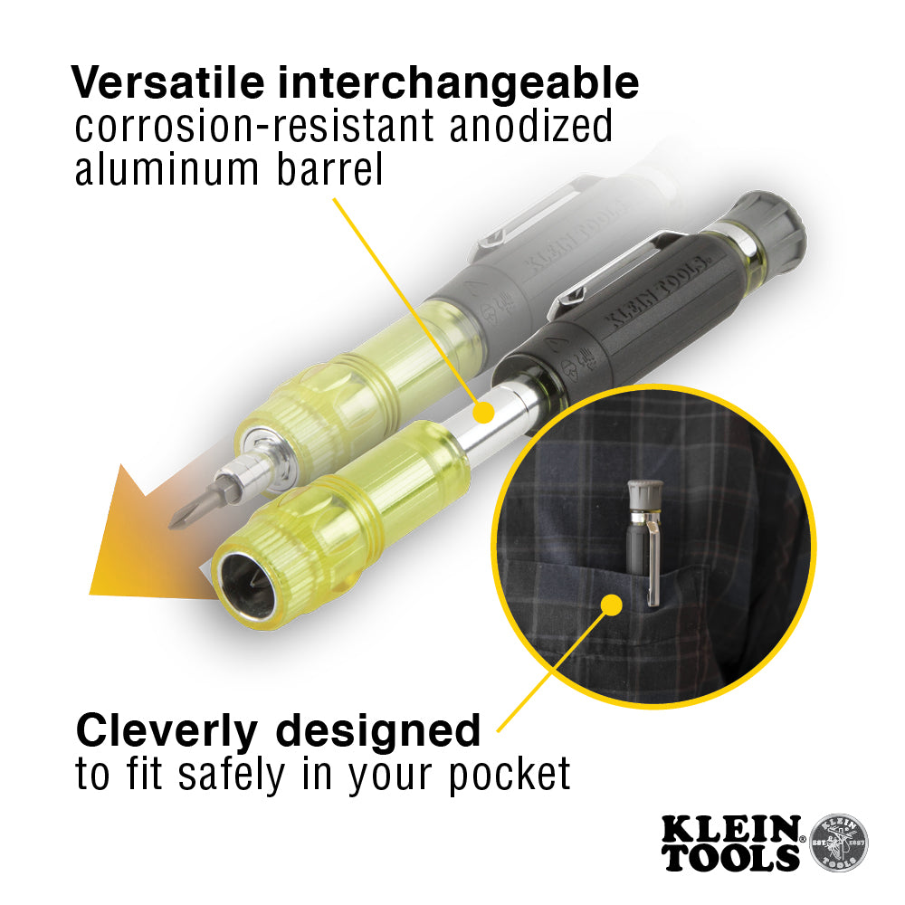 Multi-Bit Electronics Pocket Screwdriver, 4-in-1, Ph, Sl Bits | 32614 - Cable Connection & Supply 