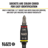 3-in-1 Impact Flip Socket, 1/4-Inch, 5/16-Inch, 5-Inch Length | 32767 - Cable Connection & Supply 