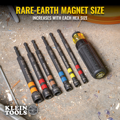 Hollow Magnetic Color-Coded Ratcheting Power Nut Drivers, 7-Piece | 32950 - Cable Connection & Supply 