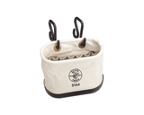 Canvas Bucket, 15-Pocket Aerial Oval Bucket with Hooks | 5144 - Cable Connection & Supply 