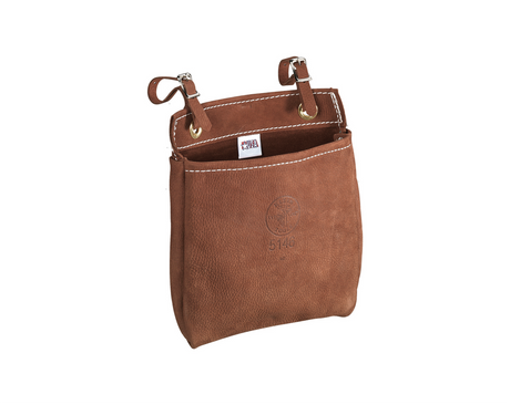 Tool Bag, Leather All-Purpose Pouch with Belt Straps, 9 x 3 x 8-Inch | 5146 - Cable Connection & Supply 