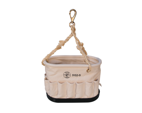 Canvas Bucket, 41-Pocket Oval Bucket with Swivel Snap | 5152S - Cable Connection & Supply 