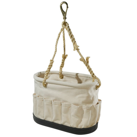 Canvas Bucket, 41-Pocket Oval Bucket with Swivel Snap | 5152S - Cable Connection & Supply 