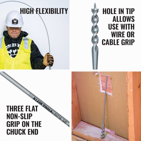 Flex Bit Auger 3/8-Inch x 54-Inch | 53716 - Cable Connection & Supply 