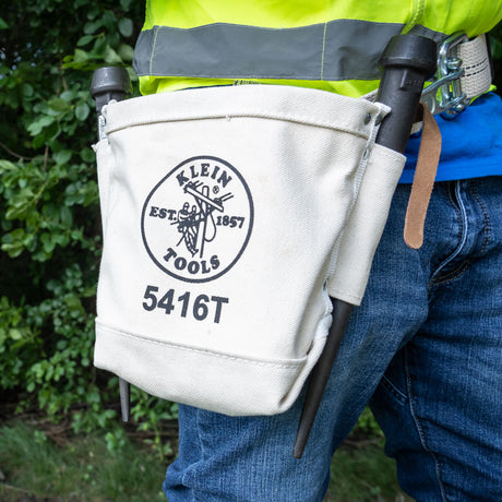 Tool Bag, Bull-Pin and Bolt Bag, Tunnel Loop, Canvas, 5 x 10 x 9-Inch | 5416T - Cable Connection & Supply 