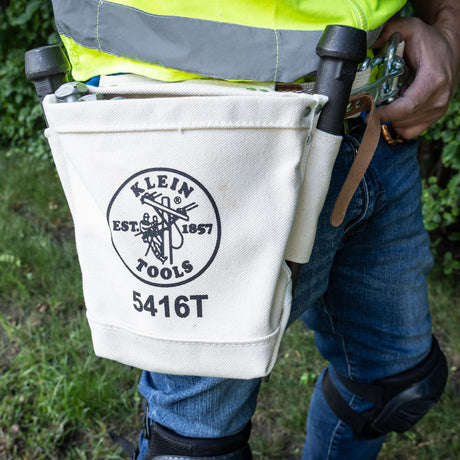 Tool Bag, Bull-Pin and Bolt Bag, Tunnel Loop, Canvas, 5 x 10 x 9-Inch | 5416T - Cable Connection & Supply 