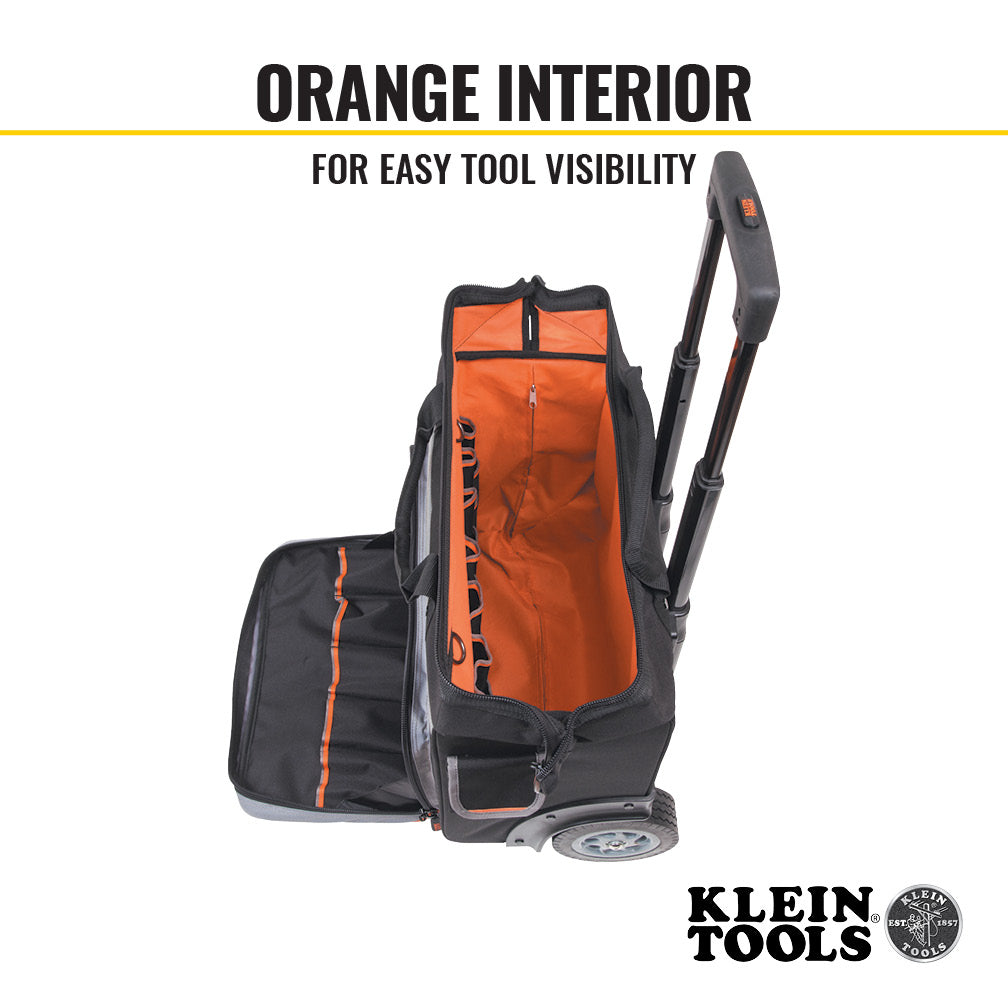 Tool Bag, Tradesman Pro™ Rolling Tool Bag, 24 Pockets, 19-Inch | 55452RTB - Cable Connection & Supply 