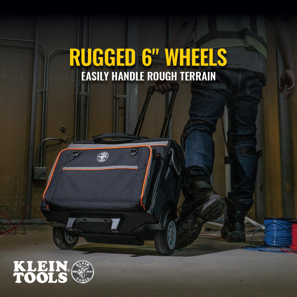 Tool Bag, Tradesman Pro™ Rolling Tool Bag, 24 Pockets, 19-Inch | 55452RTB - Cable Connection & Supply 