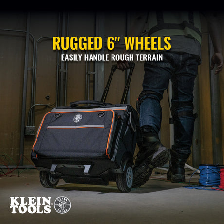 Tool Bag, Tradesman Pro™ Rolling Tool Bag, 24 Pockets, 19-Inch | 55452RTB - Cable Connection & Supply 