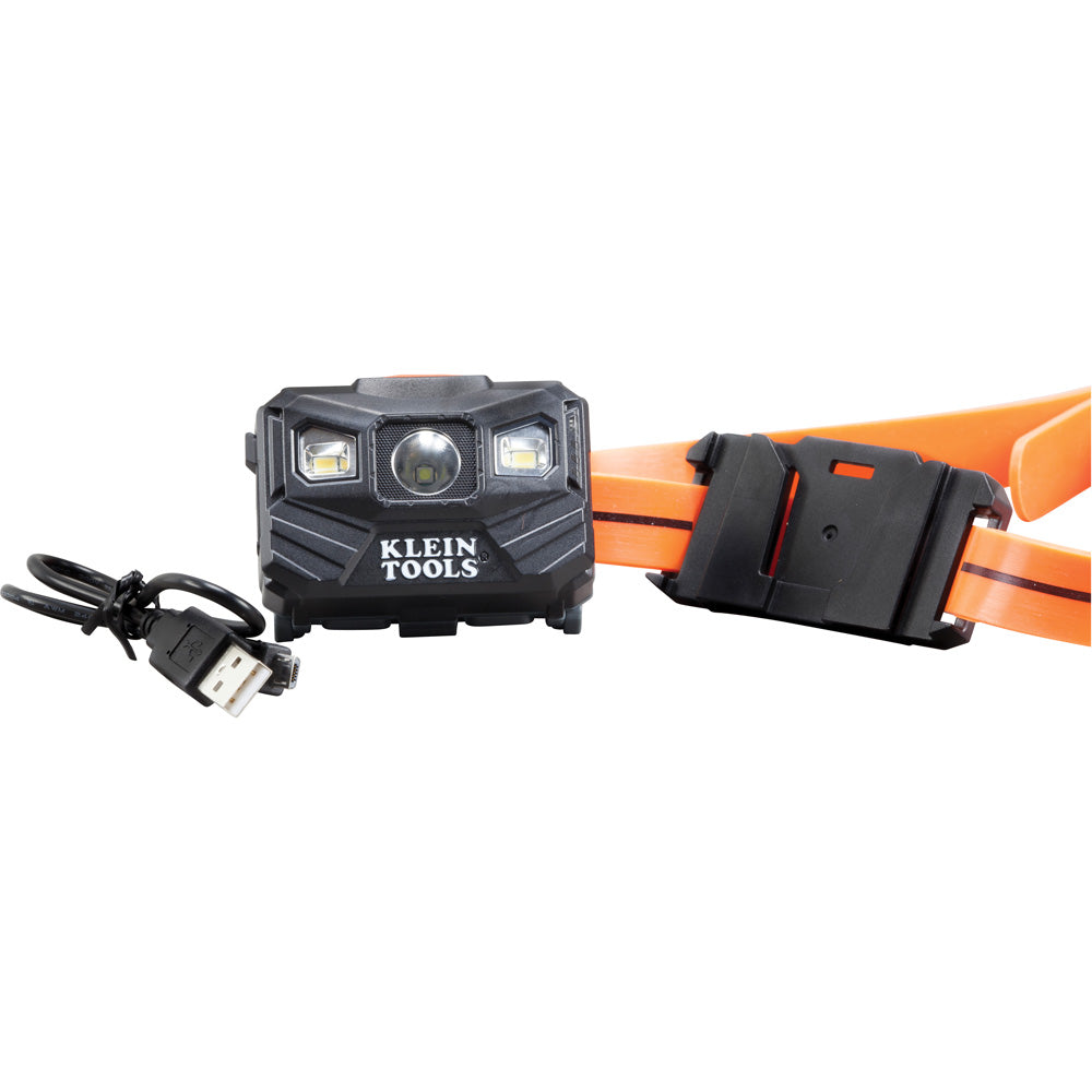 Rechargeable Headlamp with Silicone Strap, 400 Lumens, All-Day Runtime | 56064 - Cable Connection & Supply 