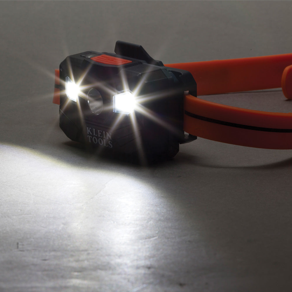 Rechargeable Headlamp with Silicone Strap, 400 Lumens, All-Day Runtime | 56064 - Cable Connection & Supply 