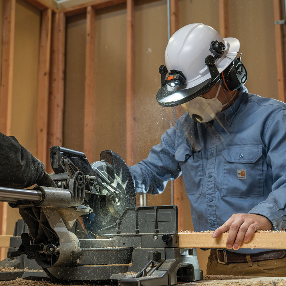 Face Shield, Full Brim Hard Hat, Clear |60528