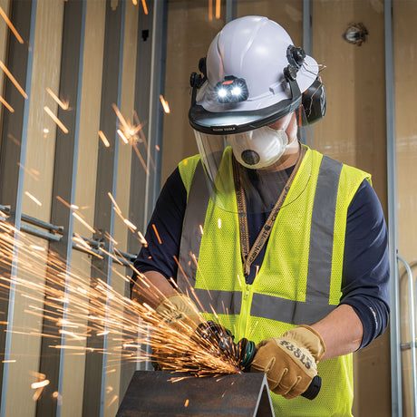Face Shield, Full Brim Hard Hat, Clear |60528 - Cable Connection & Supply 