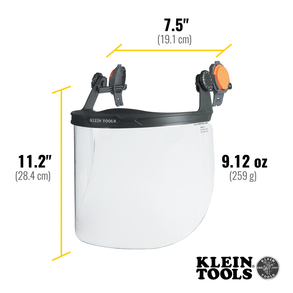 Face Shield, Full Brim Hard Hat, Clear |60528 - Cable Connection & Supply 