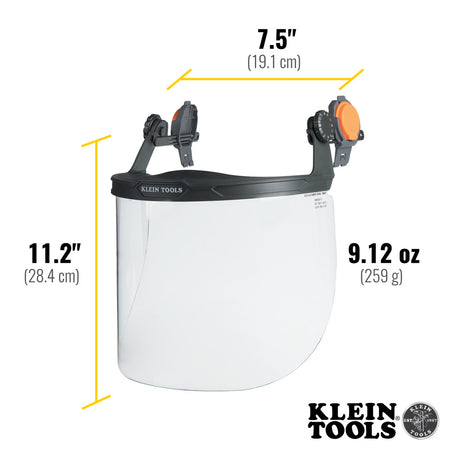 Face Shield, Full Brim Hard Hat, Clear |60528 - Cable Connection & Supply 