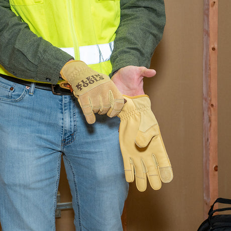 Klein Tools Leather All Purpose Gloves - Cable Connection & Supply 