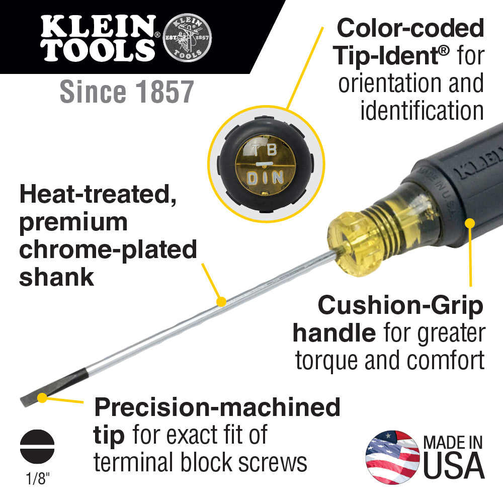 Terminal Block Screwdriver, 1/8-Inch Cabinet | 612-4 - Cable Connection & Supply 