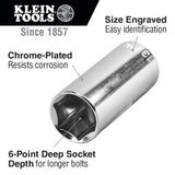 Klein Tools 3/8-Inch Drive Deep Socket Wrench Set, 8-Piece | 65502 - Cable Connection & Supply 