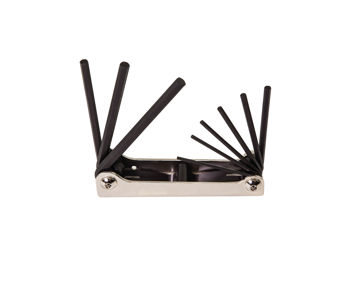 Folding Hex Key Set, 9-Key, SAE Sizes | 70591 - Cable Connection & Supply 