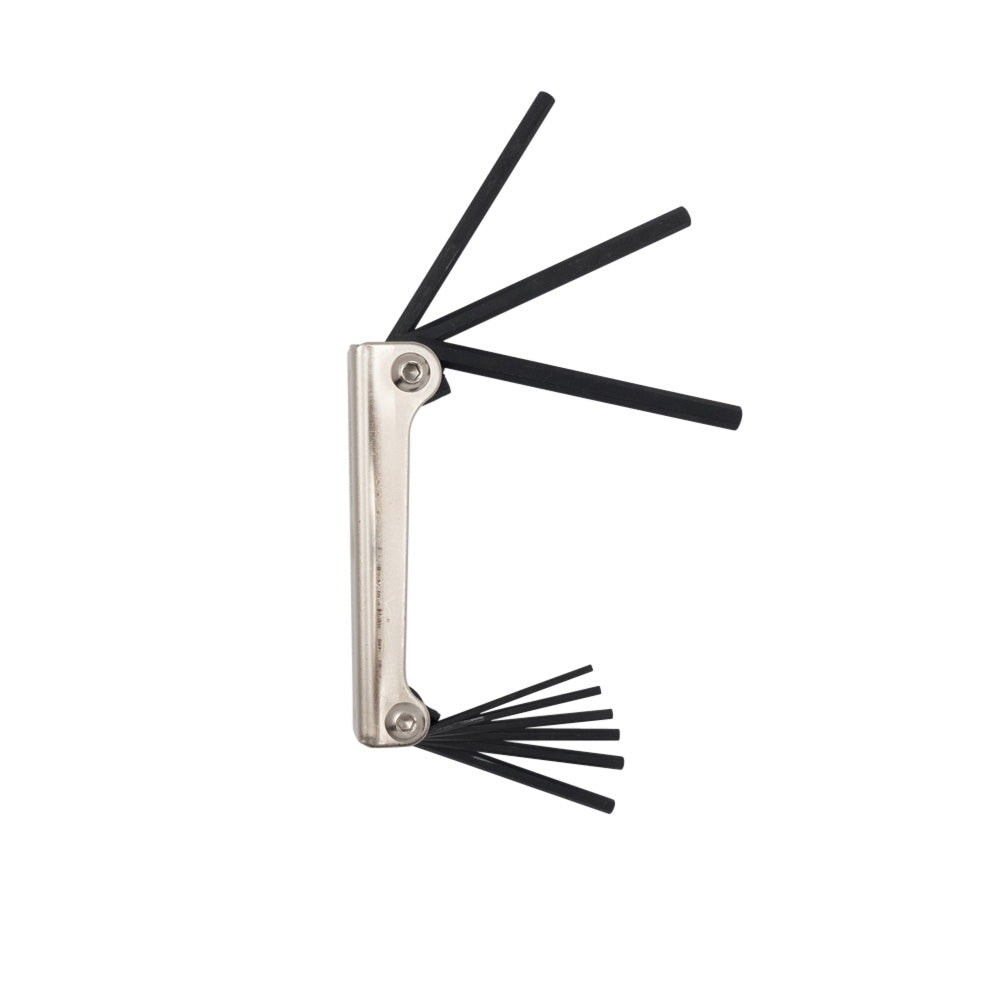 Folding Hex Key Set, 9-Key, SAE Sizes | 70591 - Cable Connection & Supply 