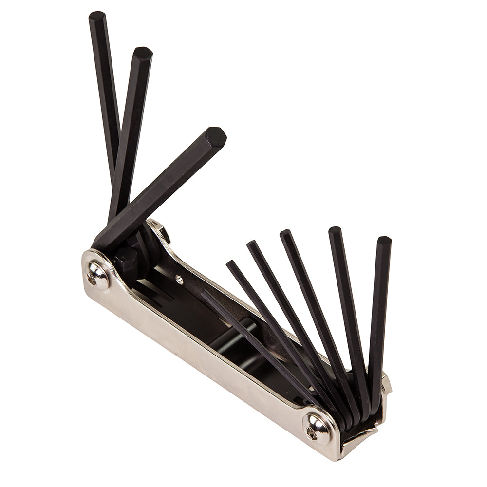Folding Hex Key Set, 9-Key, SAE Sizes | 70591 - Cable Connection & Supply 