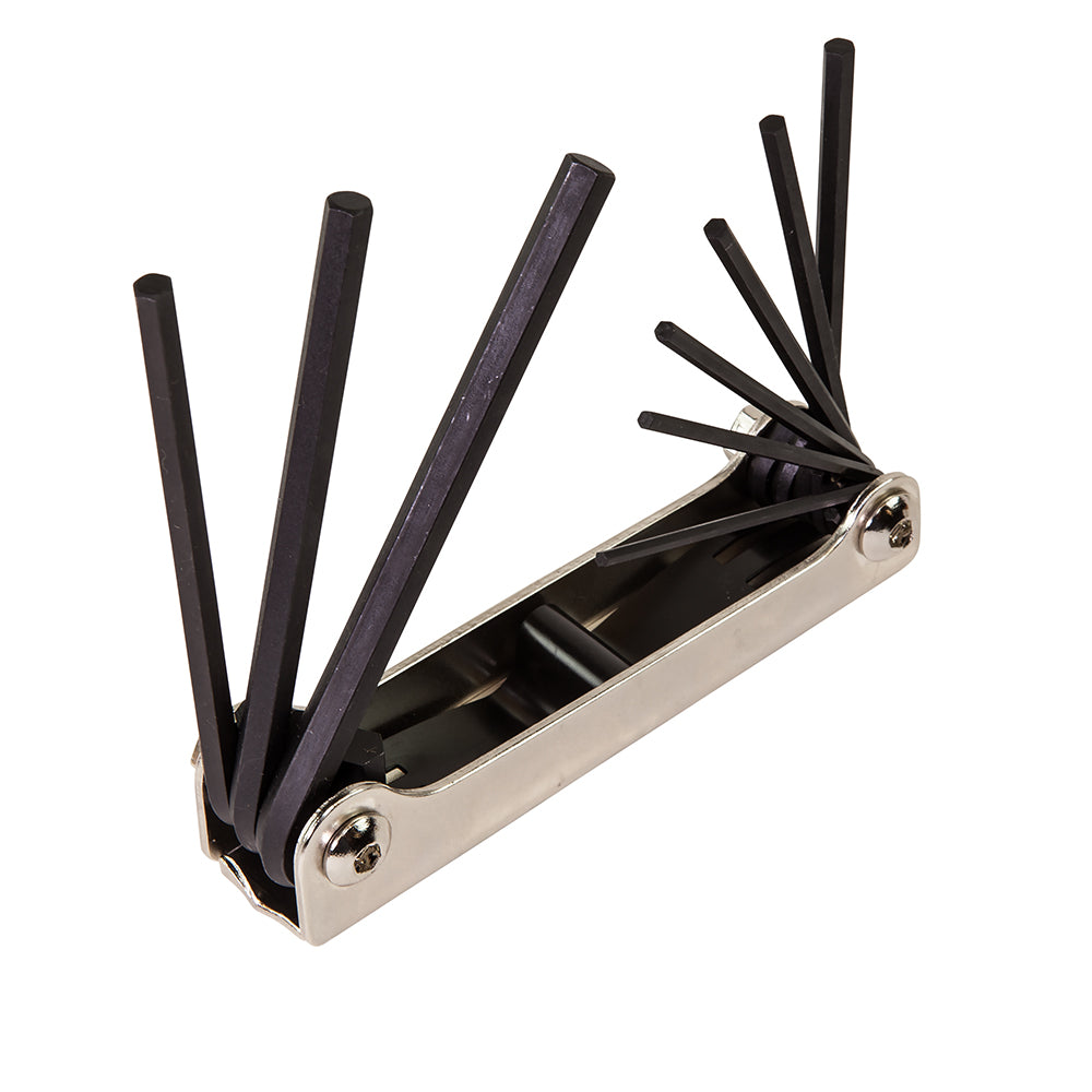 Folding Hex Key Set, 9-Key, SAE Sizes | 70591 - Cable Connection & Supply 