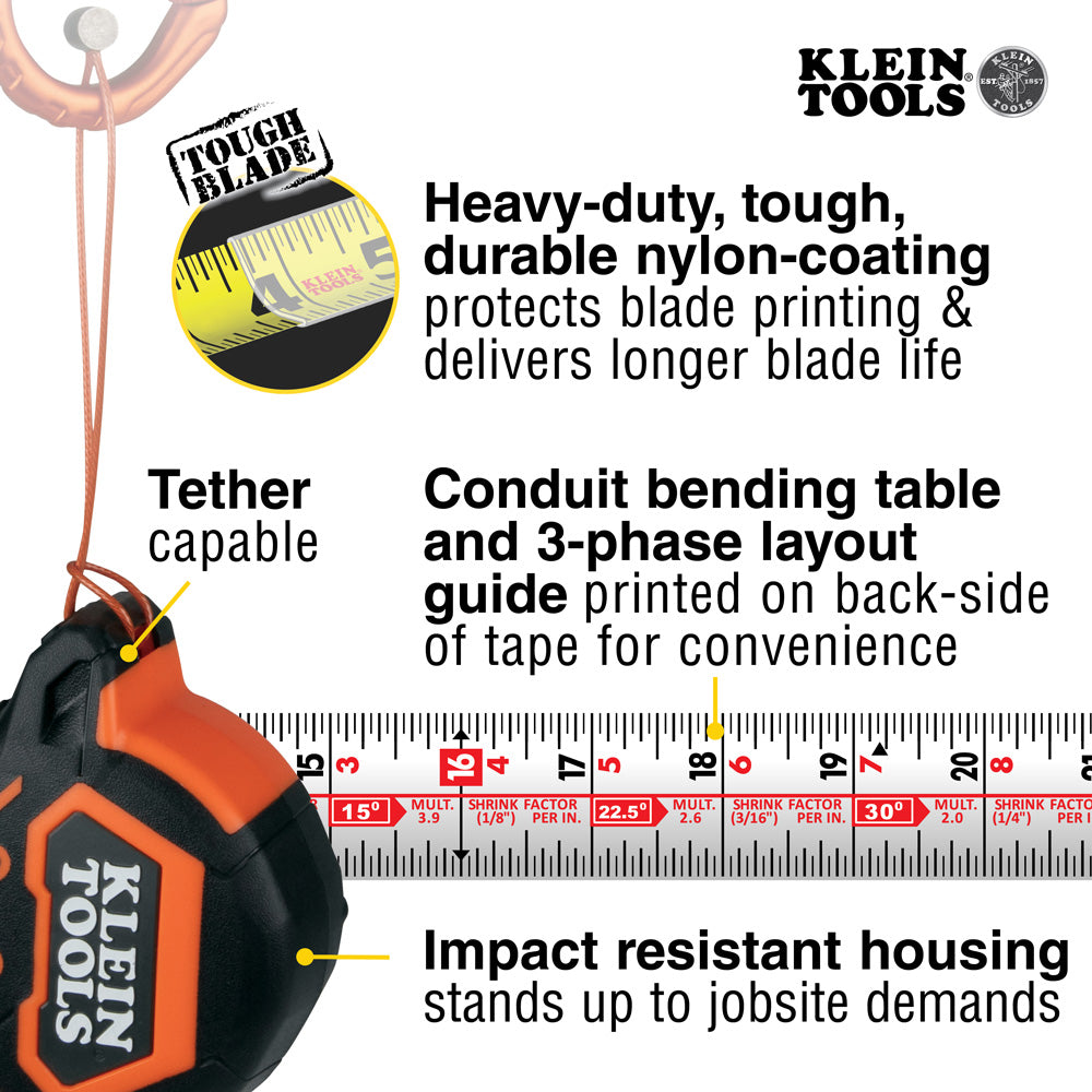 Tape Measure, 25-Foot Magnetic Double-Hook | 9225 - Cable Connection & Supply 