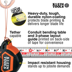 Tape Measure, 25-Foot Magnetic Double-Hook | 9225 - Cable Connection & Supply 