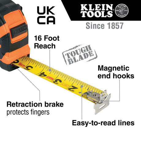 Tape Measure, 16-Foot Magnetic Double-Hook | 9216 - Cable Connection & Supply 