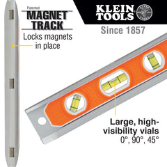 Aluminum Torpedo Level Rare-Earth Magnet, 9-Inch | 935R - Cable Connection & Supply 