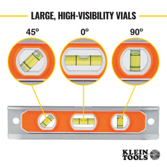 Aluminum Torpedo Level Rare-Earth Magnet, 9-Inch | 935R - Cable Connection & Supply 