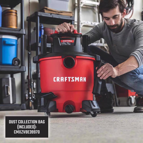 Craftsman 9 gal. Corded Wet/Dry Vacuum 8.3 amps 120 V 4.25 HP | CMXEVBE17590 - Cable Connection & Supply 