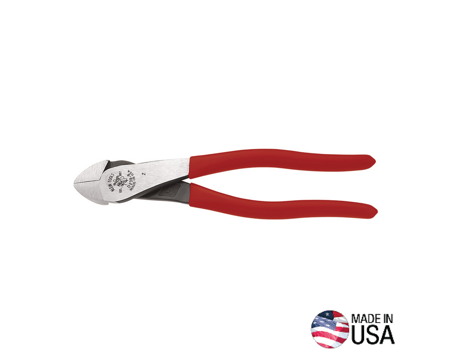 Diagonal Cutting Pliers, High-Leverage, Angled Head, 8-Inch | D238-8