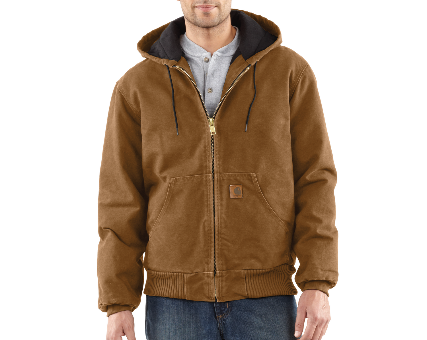 Men's Quilted Flannel-Lined Sandstone Active Jacket | J130