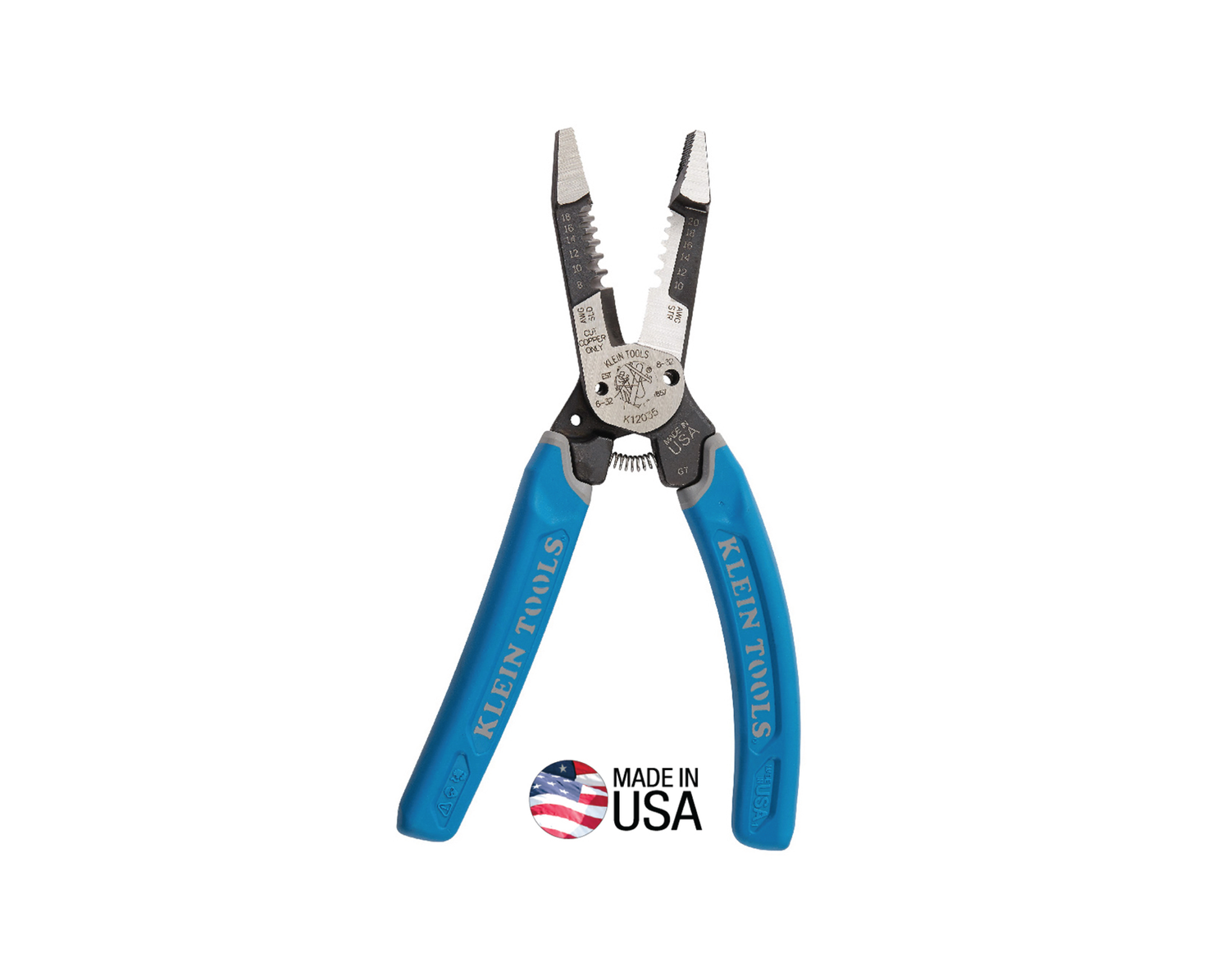 Klein-Kurve® Heavy-Duty Wire Stripper 8-20 AWG | K12035 - Cable Connection & Supply 