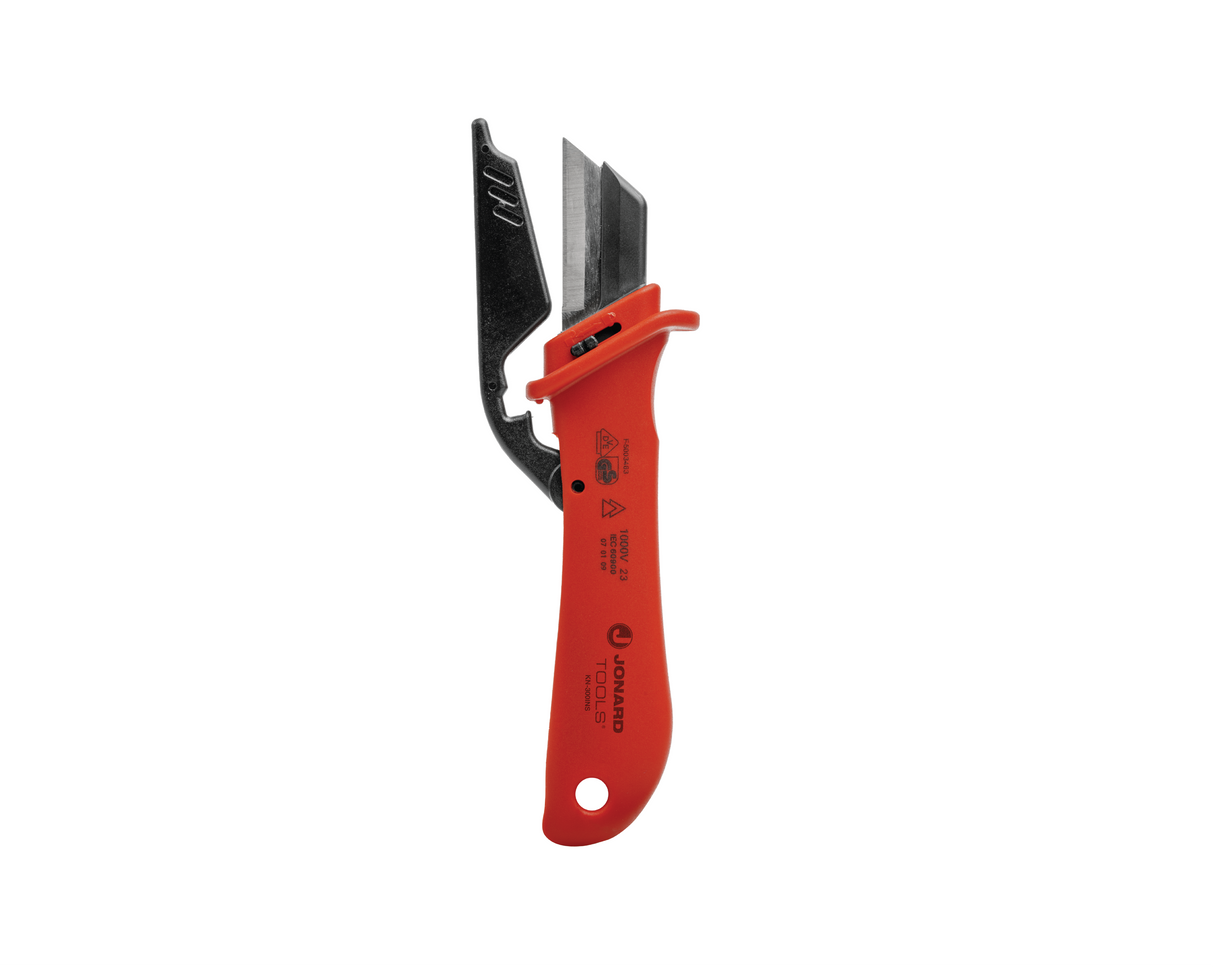 Insulated Cable Dismantling Knife with Blade Guard | KN-300INS - Cable Connection & Supply 