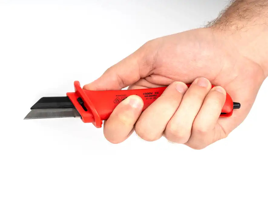 Insulated Cable Dismantling Knife with Blade Guard | KN-300INS - Cable Connection & Supply 