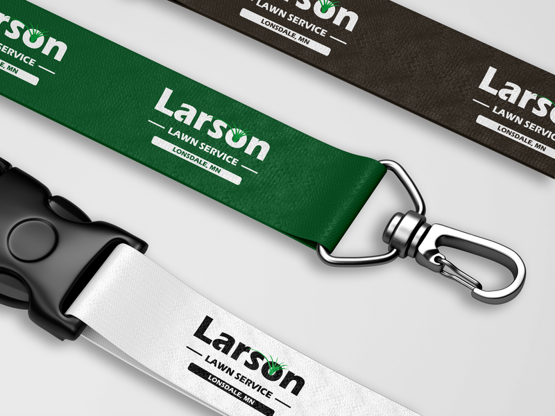 Branded key lanyards with safety clip and company logo, designed for convenient key or badge carrying at events or workplaces.