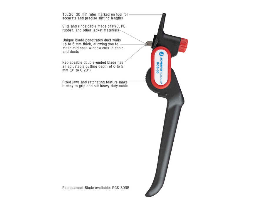 Ratcheting Duct and Cable Slitter | RCS-30 - Cable Connection & Supply 